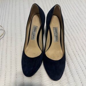 Jimmy Choo Women's Navy Pumps- Suede